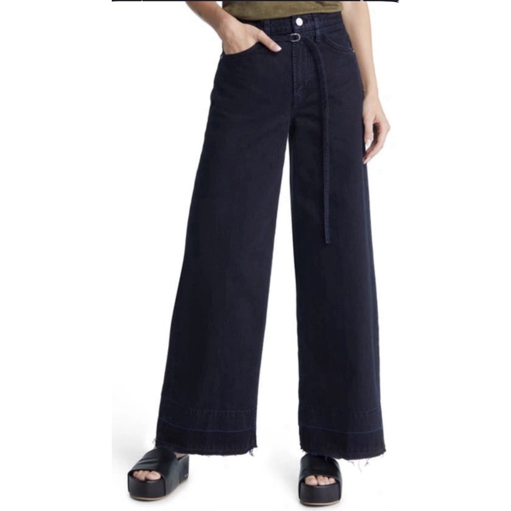FRAME Supermoon Baggy Wide Leg Jeans 26 High Rise Rigid Y2K Grunge Gorpcore